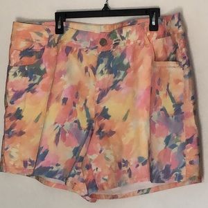 Lane Bryant Cool Watercolor Denim Shorts